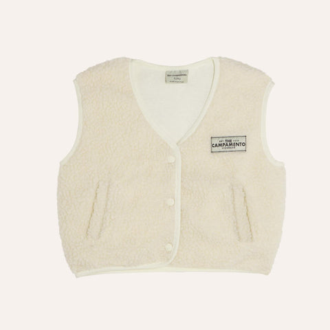 The Campamento（カンパメント） 2024AW ECRU POLAR FLEECE KIDS VEST　キッズベスト