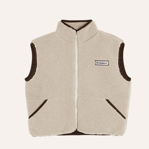 The Campamento（カンパメント） 2024AW ECRU TEDDY KIDS VEST　キッズベスト