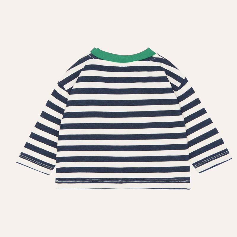 The Campamento（カンパメント） 2024AW BLUE STRIPES LONG SLEEVES BABY TSHIRT  ストライプ長袖トップス