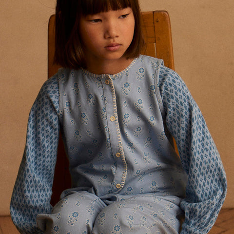 Apolina（アポリナ）2024AW   Tina Overall - Folk Floral Blue Mist -　オーバーオール