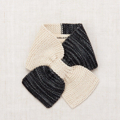 【D2】Misha&Puff（ミーシャアンドパフ）2024AW Toboggon Scarf - Licorice×String- 手編みスカーフ、マフラー　