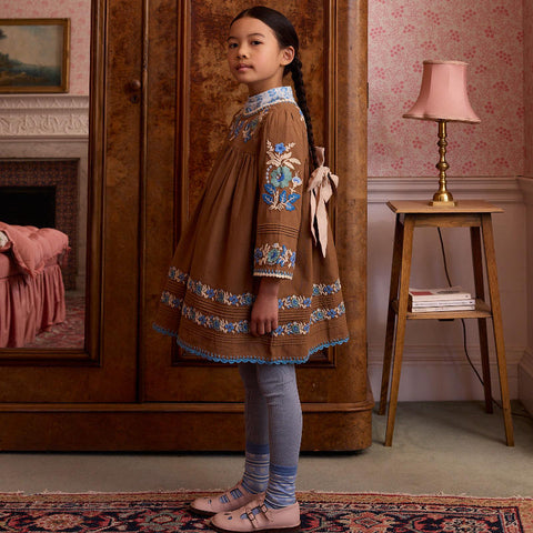 Apolina 2024AW Mia Dress - Almond - Kids Dress