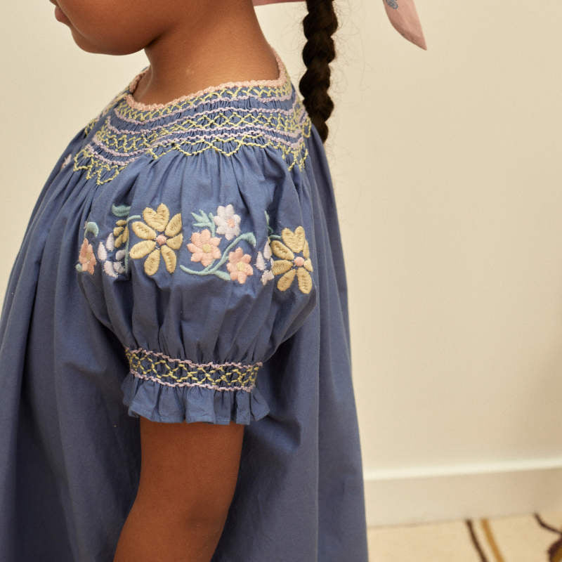 Apolina（アポリナ）2026SS VERNA SMOCK DRESS - azul - キッズ