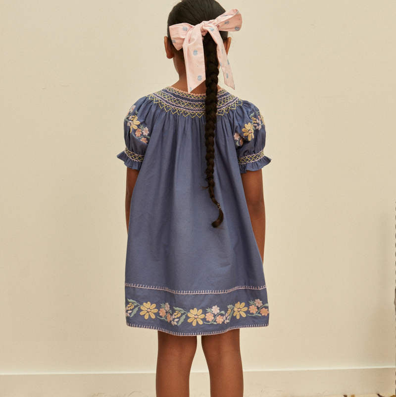 Apolina（アポリナ）2026SS VERNA SMOCK DRESS - azul - キッズ