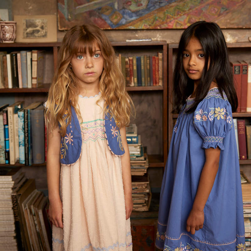 Apolina（アポリナ）2026SS VERNA SMOCK DRESS - azul - キッズ