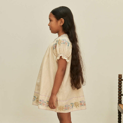 Apolina 2024AW Mia Dress - Almond - Kids Dress