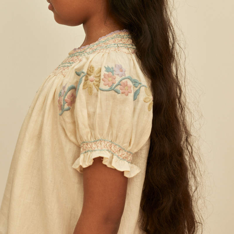 Apolina（アポリナ）2026SS VERNA SMOCK DRESS - cream - キッズ