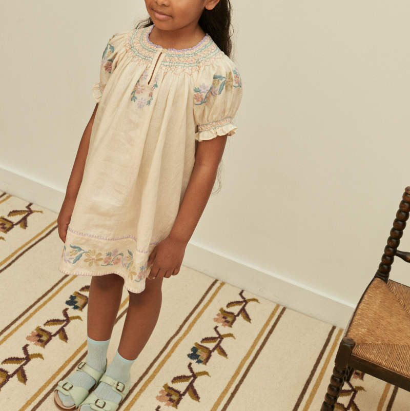 Apolina（アポリナ）2026SS VERNA SMOCK DRESS - cream - キッズ