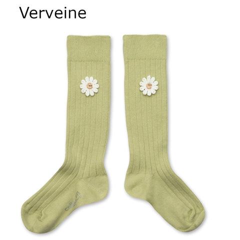 [Back in stock] collegien Dalia Jacquard Flower Knee-high Socks [2650]