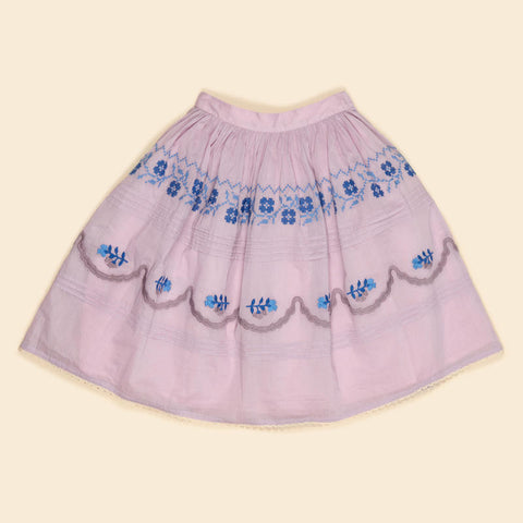 Apolina（アポリナ）2026AW WENDY STRUCTURED ORGANDIE MIDI SKIRT - VIOLET CRÈME -　キッズスカート.
