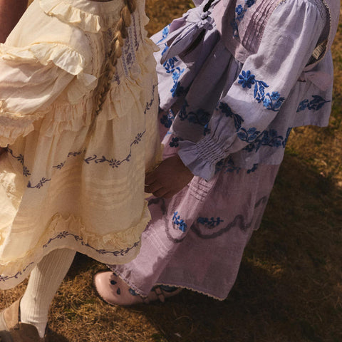 Apolina（アポリナ）2026AW WENDY STRUCTURED ORGANDIE MIDI SKIRT - VIOLET CRÈME -　キッズスカート.