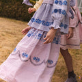 Apolina（アポリナ）2026AW WENDY STRUCTURED ORGANDIE MIDI SKIRT - VIOLET CRÈME -　キッズスカート.