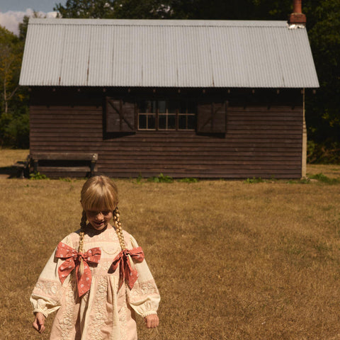 Apolina（アポリナ）2026AW WILMA DRESS - DRIED ROSE/CREAM -　キッズワンピース.