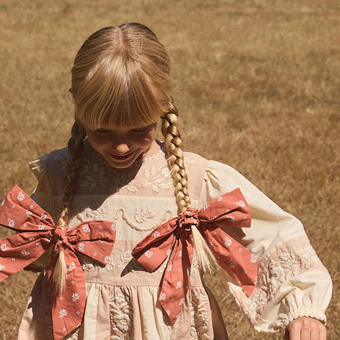 Apolina（アポリナ）2026AW WILMA DRESS - DRIED ROSE/CREAM -　キッズワンピース.