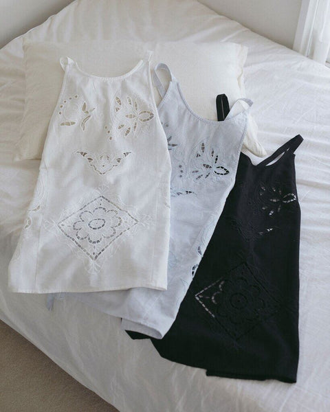 【3月下旬入荷次第お届けのご予約】anuke（アンヌーク） Cutwork Lace Apron 62710403.