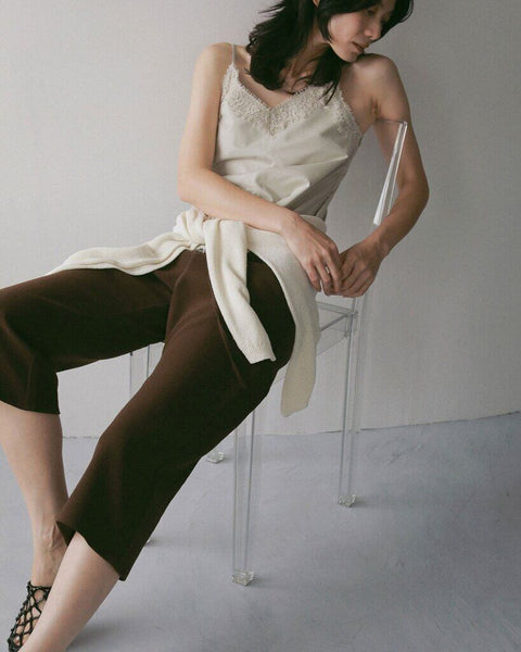 【3月中旬入荷次第お届けのご予約】anuke（アンヌーク） Back Satin Capripants 62710718.