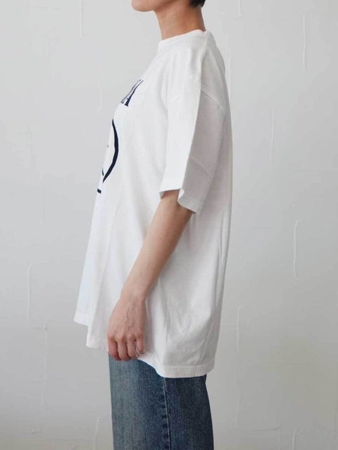 380. JOHNBULLE ジョンブル / NIRVANA SMILEY Tシャツ(ホワイト/ブラック)ユニセックス  (JT261C44)