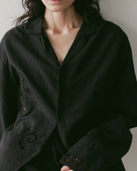 【3月下旬入荷次第お届けのご予約】anuke（アンヌーク） Cutwork Opencollar Shirts 62710419.