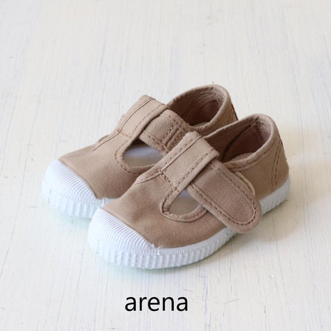 Cienta Kids T-Strap Shoes Canvas Sneakers 77997 Size 28-34 (17-21cm)