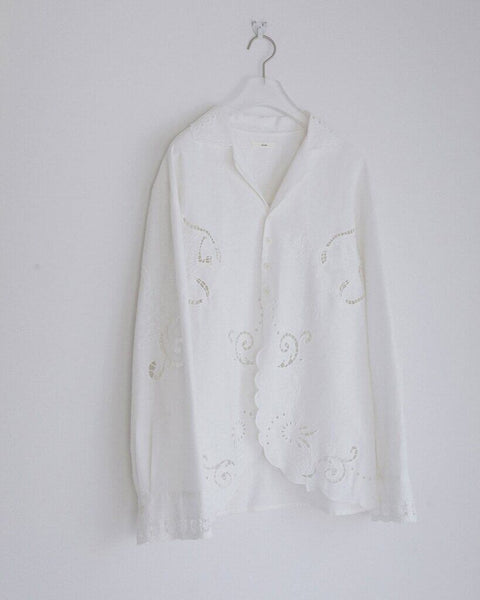 【3月下旬入荷次第お届けのご予約】anuke（アンヌーク） Cutwork Opencollar Shirts 62710419.