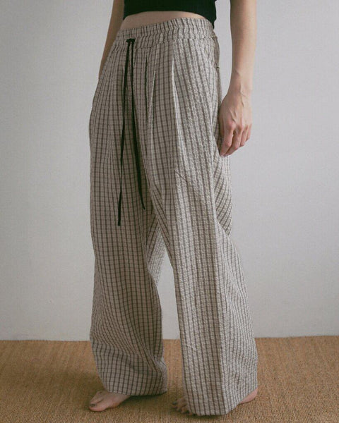 【5月上旬入荷次第お届けのご予約】anuke（アンヌーク） Suckercheck Loose Pants 62710720.