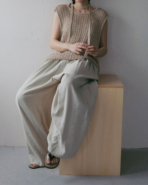【4月下旬入荷次第お届けのご予約】anuke（アンヌーク） Paperyarn Knit Vest 62710510.