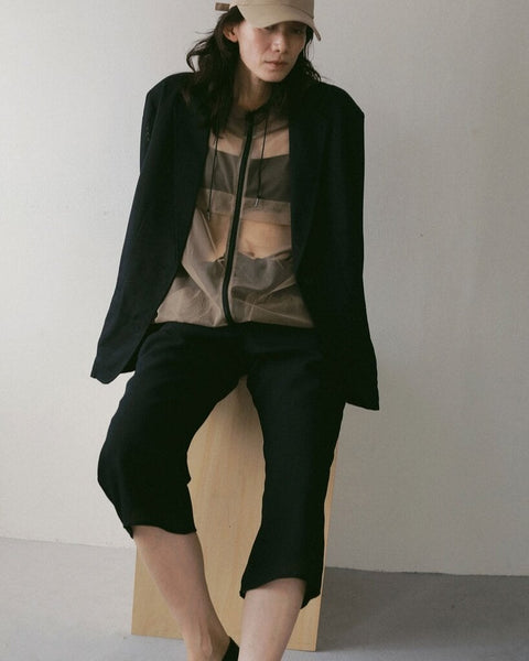 【4月上旬入荷次第お届けのご予約】anuke（アンヌーク） Tulle Zip Blouson 62710203.