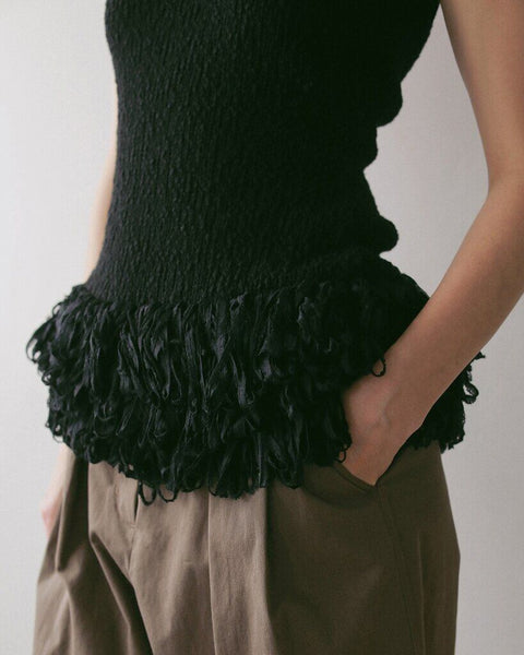 【5月中旬入荷次第お届けのご予約】anuke（アンヌーク） Americansleeve Fringe Tops 62710526.