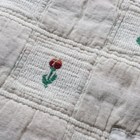 Bebe Organic（ベベオーガニック）2026AW Bella Blanket -Sand Tulip Patchwork- チューリップ柄ブランケット、おくるみ