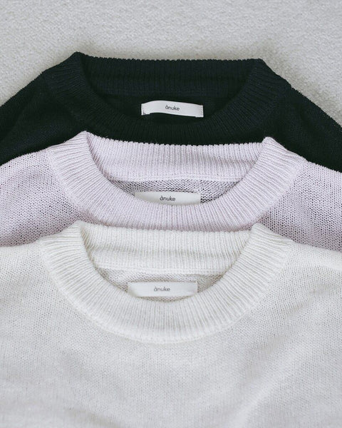 【3月中旬入荷次第お届けのご予約】anuke（アンヌーク） Cottonlinen Loose Knit 62710513.