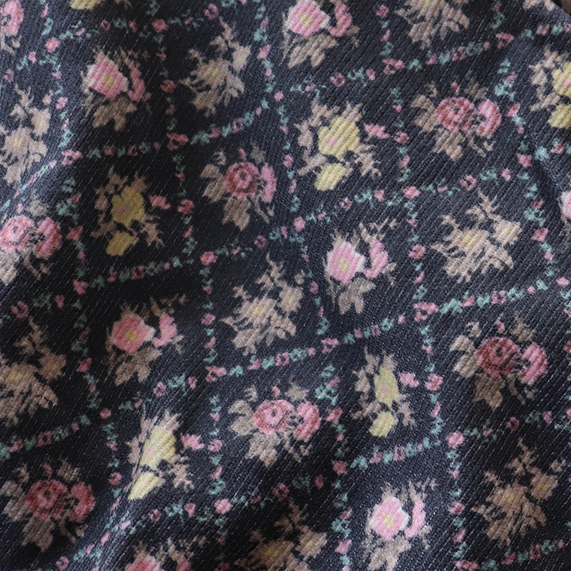 &pal（アンドパル）2025AW floral pattern code rompers black 花柄