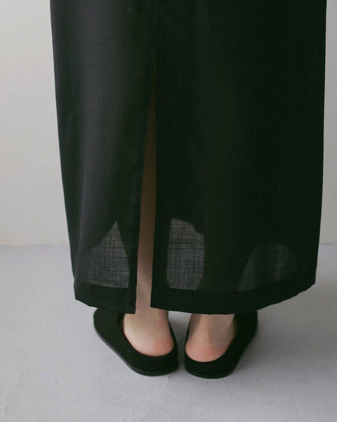 【4月下旬入荷次第お届けのご予約】anuke（アンヌーク） Woolchambray Sleeveless Onepiece 62710301.