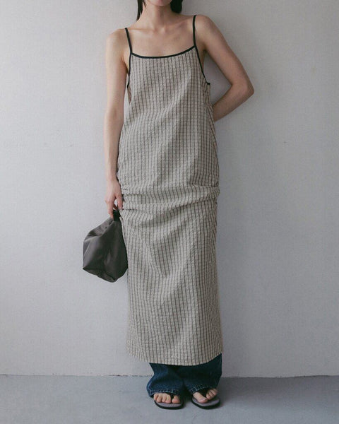 【5月上旬入荷次第お届けのご予約】anuke（アンヌーク） Suckercheck Cami Onepiece 62710303.