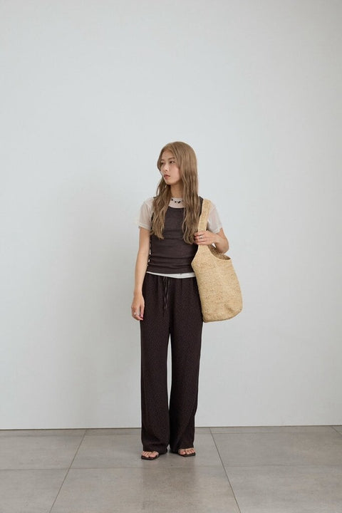 【4月下旬入荷次第お届けのご予約】anuke（アンヌーク） Dot jacquard Rough Pants 62710716.