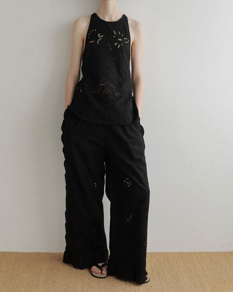 【3月下旬入荷次第お届けのご予約】anuke（アンヌーク） Cutwork Lace Pants 62710707.