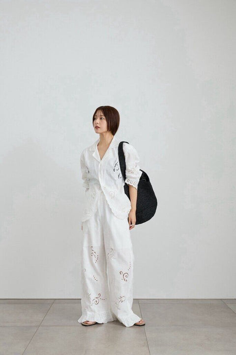 【3月下旬入荷次第お届けのご予約】anuke（アンヌーク） Cutwork Opencollar Shirts 62710419.