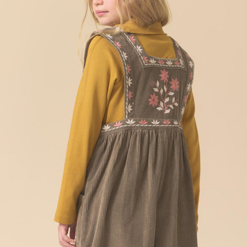 Lali Kids（ラリキッズ）2025AW Clara Romper in Cypress Corduroy　コーデュロイサロペット、オーバーオール