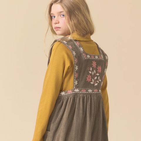 Lali Kids（ラリキッズ）2025AW Clara Romper in Cypress Corduroy　コーデュロイサロペット、オーバーオール