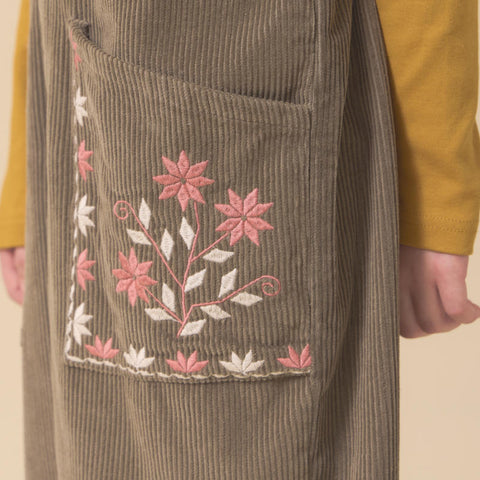 Lali Kids（ラリキッズ）2025AW Clara Romper in Cypress Corduroy　コーデュロイサロペット、オーバーオール