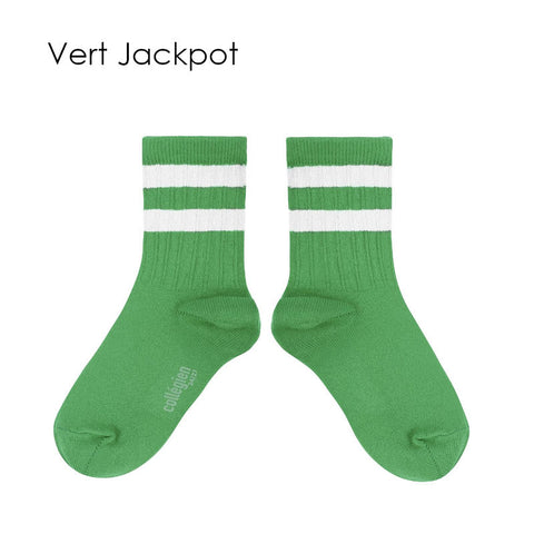 collegien Nico - Ribbed Varsity Crew Socks  キッズ  ソックス 13.5-21cm  【8470】