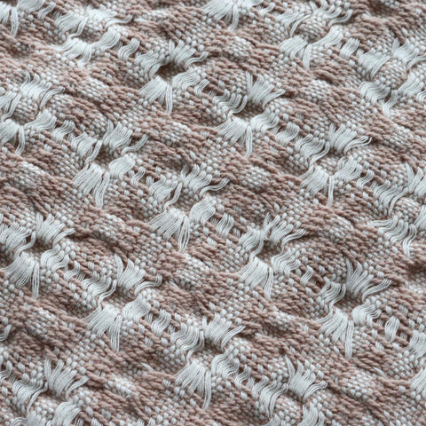 Bebe Organic（ベベオーガニック）2026AW Crochet Blanket -Pink Retro Crochet- クロシェ編みブランケット、おくるみ.
