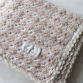 Bebe Organic（ベベオーガニック）2026AW Crochet Blanket -Pink Retro Crochet- クロシェ編みブランケット、おくるみ.