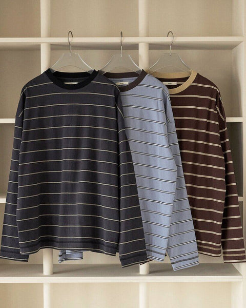 【3月中旬入荷次第お届けのご予約】anuke（アンヌーク） Border Loose Long T-shirts 62620620.