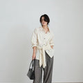 【4月下旬入荷次第お届けのご予約】anuke（アンヌーク） Woolchambray Tuck Pants 62710717.