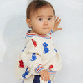 【ch2】mini rodini（ミニロディーニ） 2026AW  Kittens   jacket　 子ねこ柄 ジャケット.