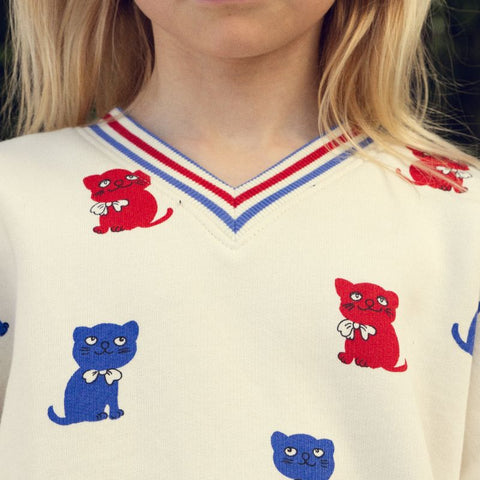 【ch2】mini rodini（ミニロディーニ） 2026AW  Kittens   jacket　 子ねこ柄 ジャケット.