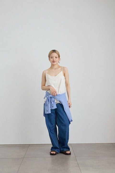 【3月上旬入荷次第お届けのご予約】anuke（アンヌーク） Twill Lace Camisole 62710404.