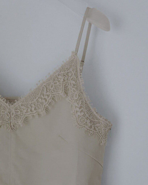 【3月上旬入荷次第お届けのご予約】anuke（アンヌーク） Twill Lace Camisole 62710404.
