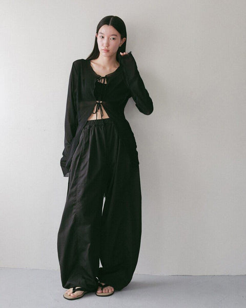 【4月中旬入荷次第お届けのご予約】anuke（アンヌーク） Sheer Tulle Cardigan 62710420.