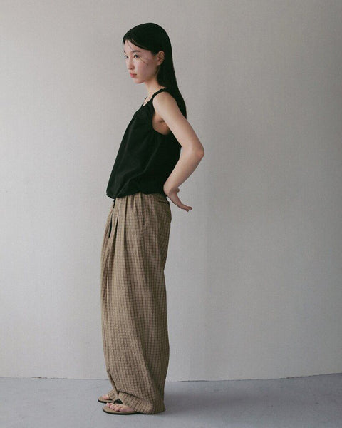 【5月上旬入荷次第お届けのご予約】anuke（アンヌーク） Suckercheck Loose Pants 62710720.